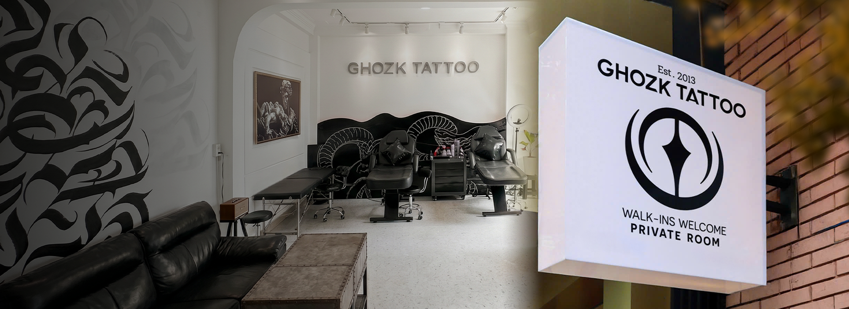 XĂM & CÂU CHUYỆN Tọa lạc tại trung tâm Thành phố Hồ Chí Minh, Ghozk Tattoo Studio là không gian dành cho những người yêu nghệ thuật xăm. Với niềm đam mê trong từng đường nét, chúng tôi kết hợp kỹ thuật chuyên môn và tư duy sáng tạo để tạo nên những tác phẩm mang dấu ấn riêng của mỗi khách hàng. ĐẶT LỊCH NGAY XEM THƯ VIỆN HÌNH